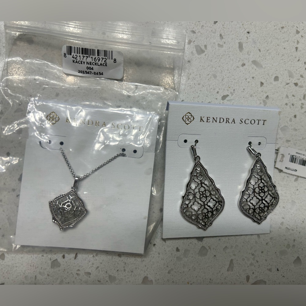 Kendra Scott Kacey necklace and Addie earrings